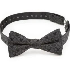 Disney Mickey Mouse Pattern Black Bow Tie