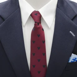 Disney Mickey Mouse Red Pin Dot Men's Tie