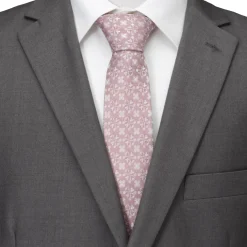 Disney Mickey Mouse Silhouette Blossom Pink Men's Tie