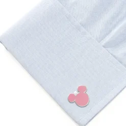 Disney Mickey Mouse Silhouette Pink Cufflinks