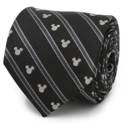 Disney Mickey Mouse Stripe Black Men's Tie