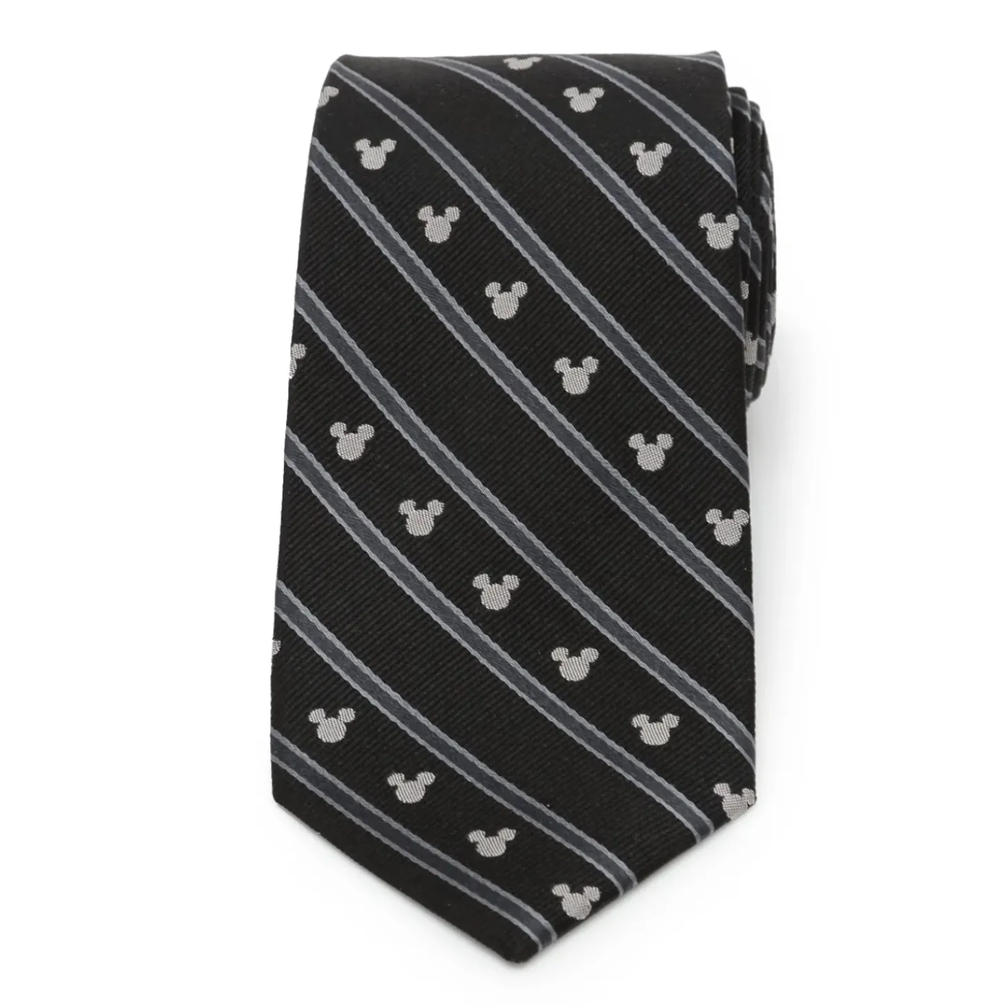 Disney Mickey Mouse Stripe Black Men's Tie