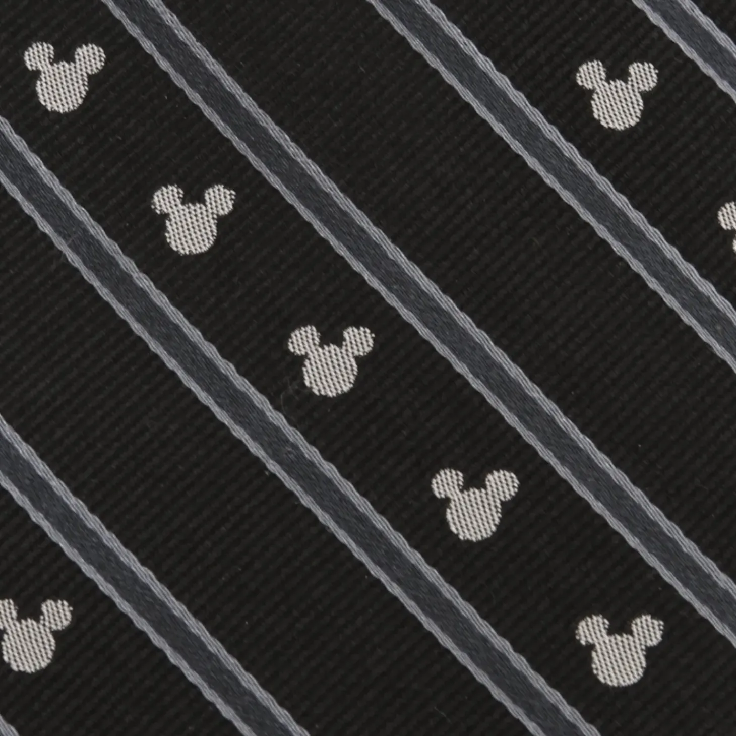 Disney Mickey Mouse Stripe Black Men's Tie