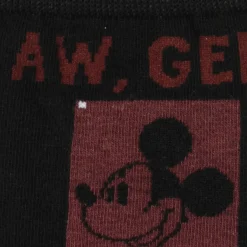 Disney Mickey Red Check Sock and Mickey Blue Lapel Pin Gift Set