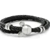 Disney Mickey Silhouette Black Double Wrapped Leather Bracelet