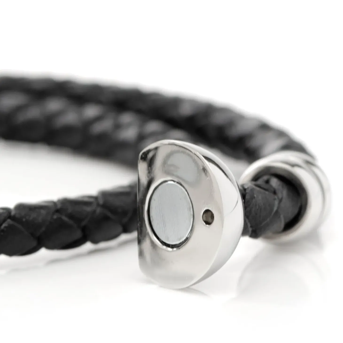 Disney Mickey Silhouette Black Double Wrapped Leather Bracelet