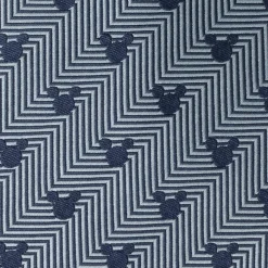 Disney Mickey Silhouette Blue Herringbone Men's Tie