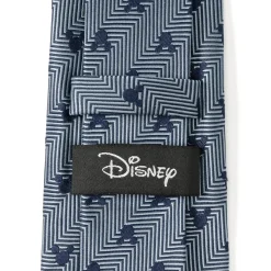 Disney Mickey Silhouette Blue Herringbone Men's Tie