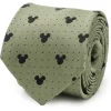 Disney Mickey Silhouette Dot Green Men's Tie