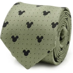 Disney Mickey Silhouette Dot Green Men's Tie