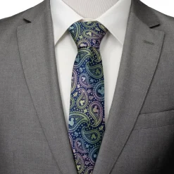 Disney Mickey Silhouette Iridescent Navy Tie