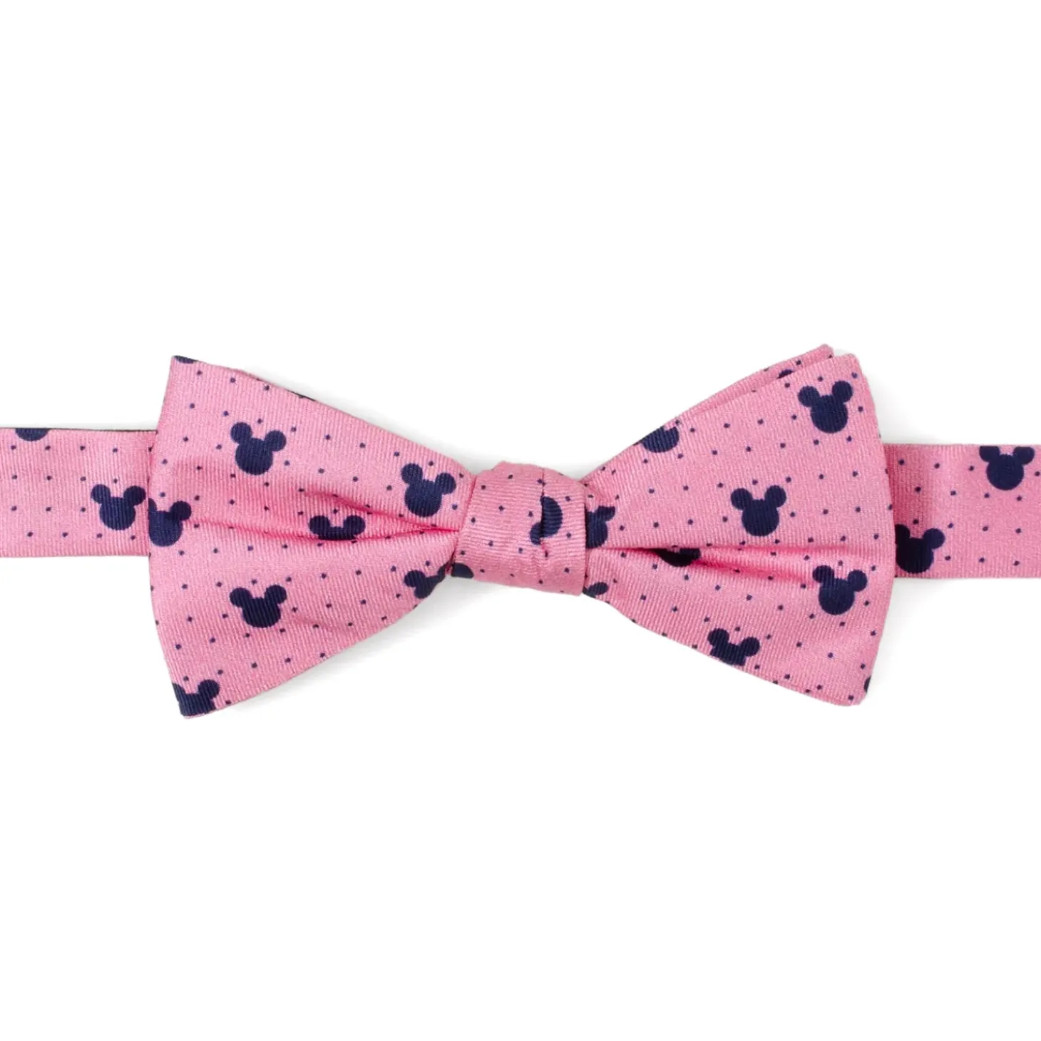Disney Mickey Silhouette Pink Dot Pre-tied Bow Tie