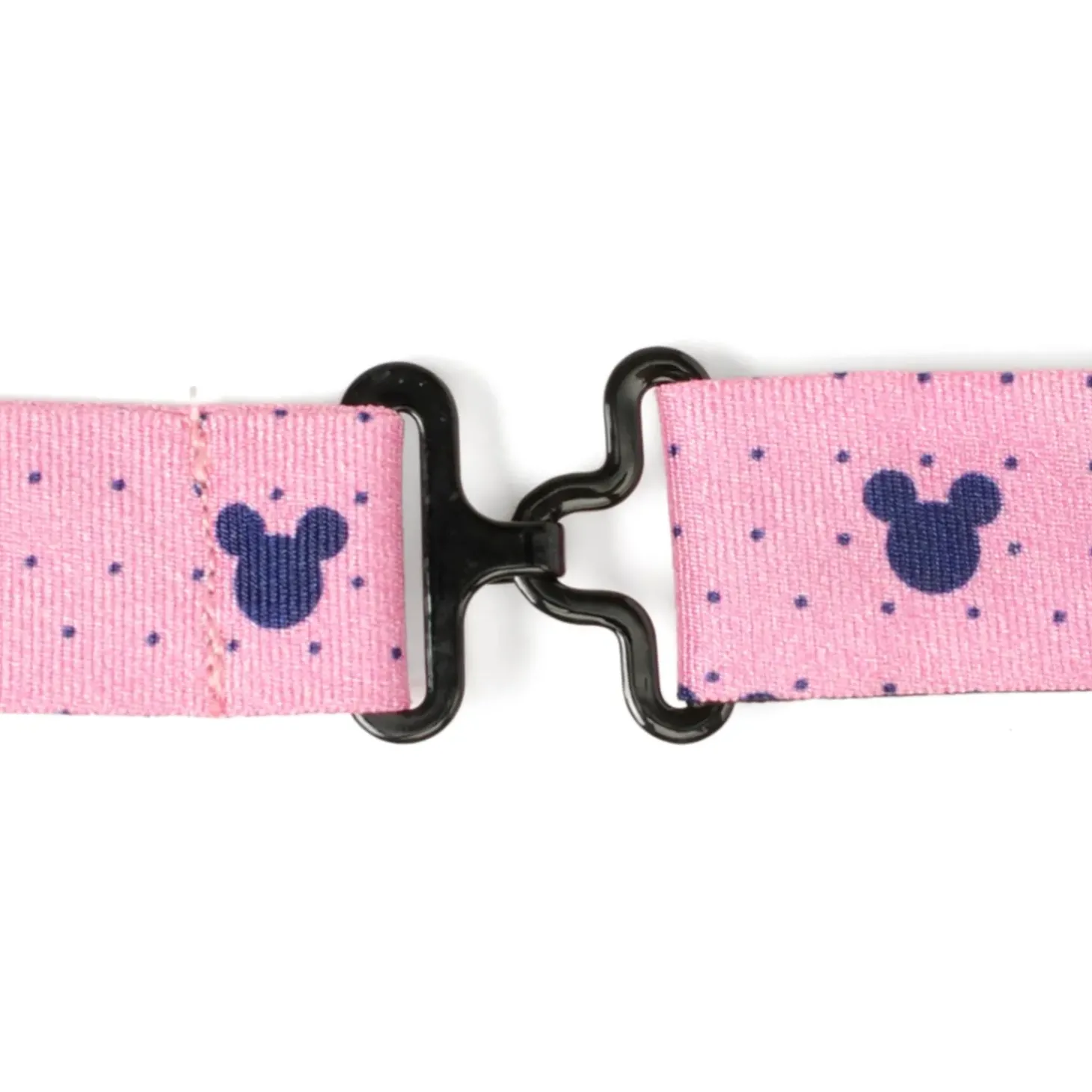 Disney Mickey Silhouette Pink Dot Pre-tied Bow Tie