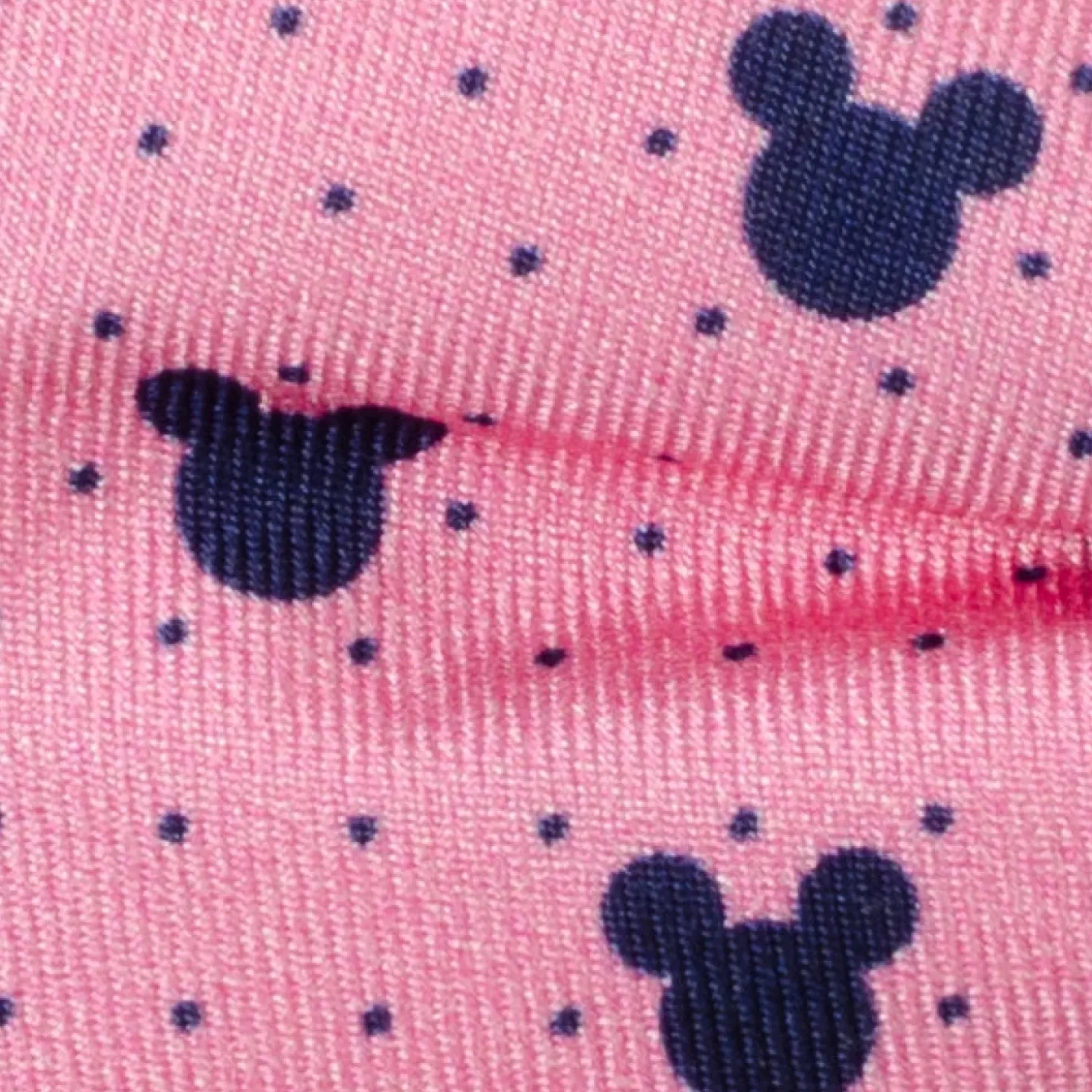 Disney Mickey Silhouette Pink Dot Pre-tied Bow Tie