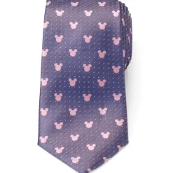 Disney Mickey Silhouette Purple Pink Dot Tie
