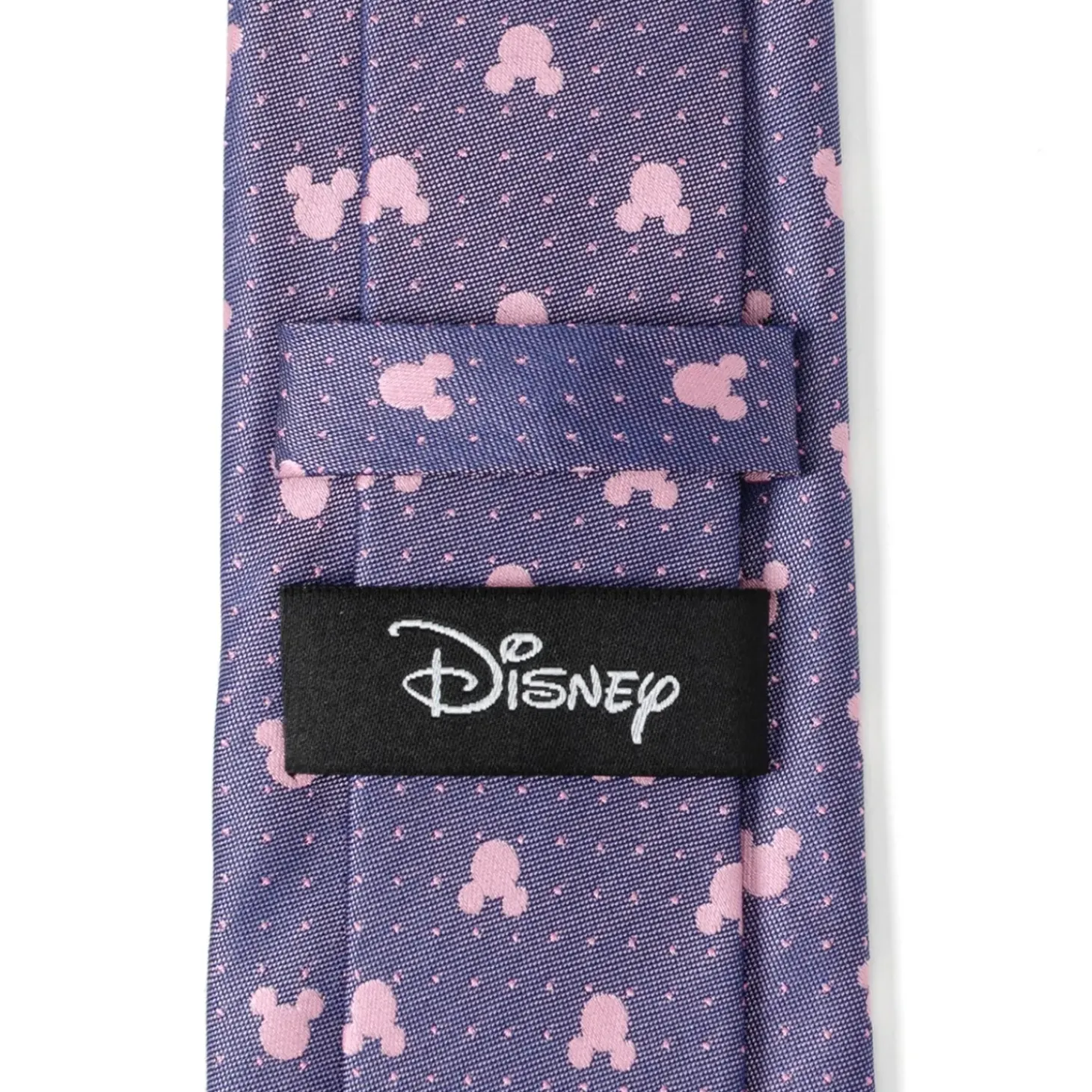 Disney Mickey Silhouette Purple Pink Dot Tie
