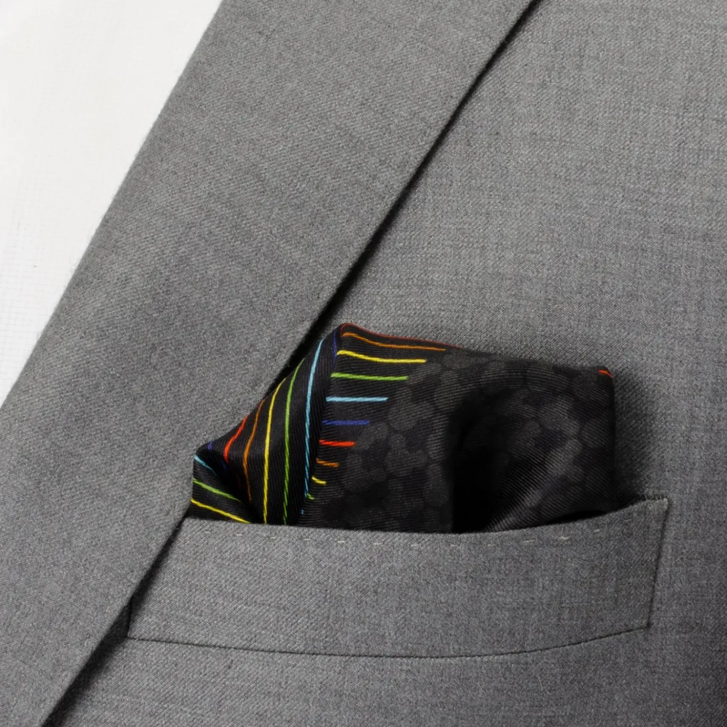 Disney Mickey Silhouette Rainbow Pocket Square