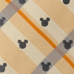 Disney Mickey Silhouette Tan Plaid Tie