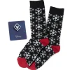 Disney Mickey Snow Black Sock and Mickey Blue Lapel Pin Gift Set