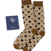 Disney Mickey Tan Sock & Mickey Lapel Pin Set