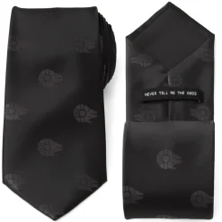 Star Wars Millennium Falcon Black Tonal Men's Tie