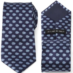 Star Wars Millennium Falcon Blue Tonal Mens Tie