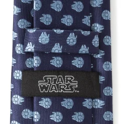 Star Wars Millennium Falcon Blue Tonal Mens Tie
