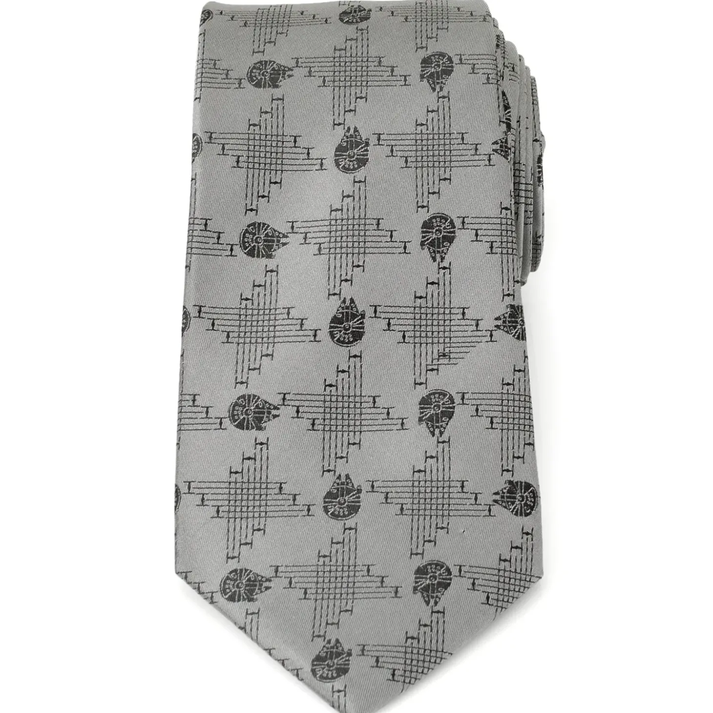 Star Wars Millennium Falcon Gray Men's Tie