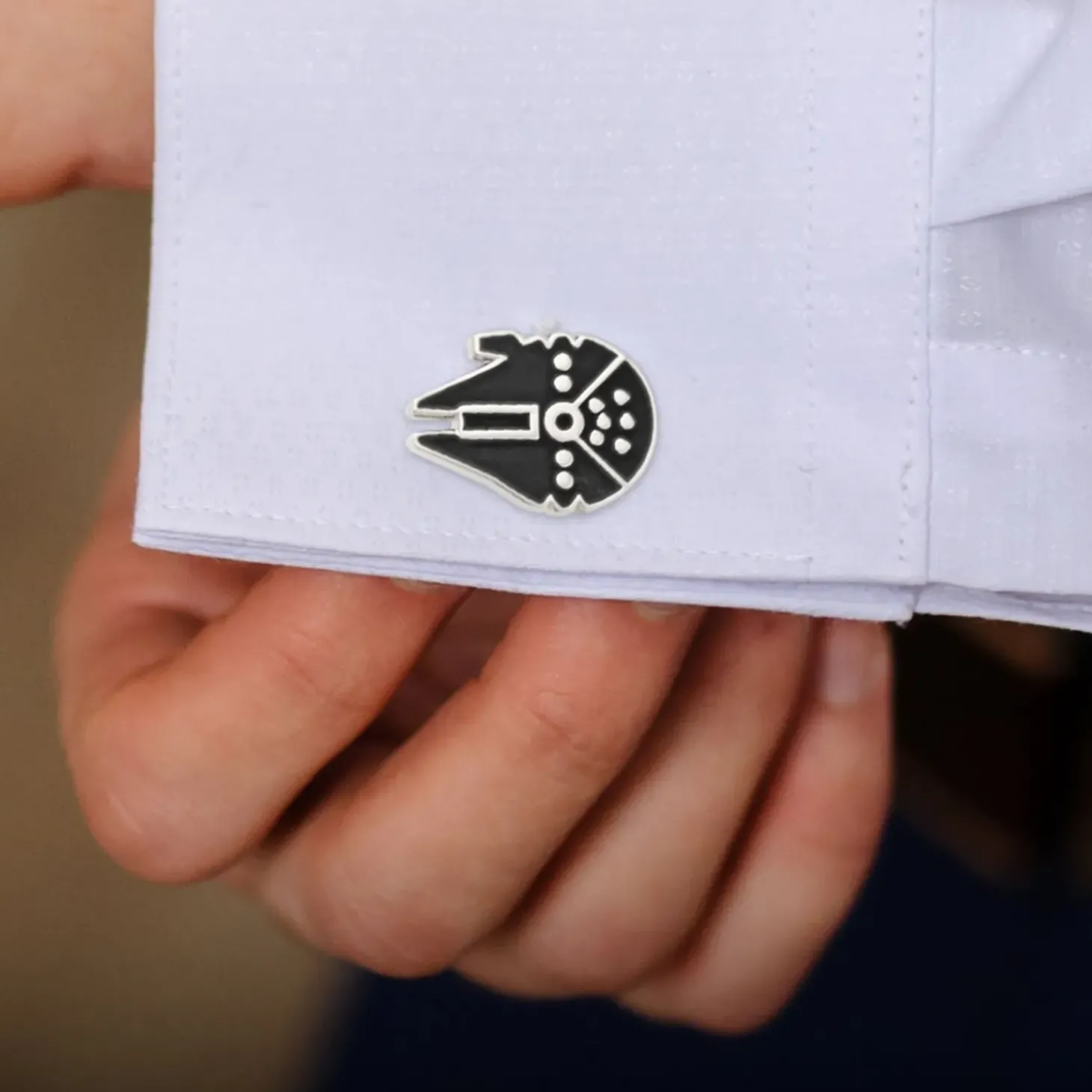 Star Wars Millennium Falcon Silver Cufflinks