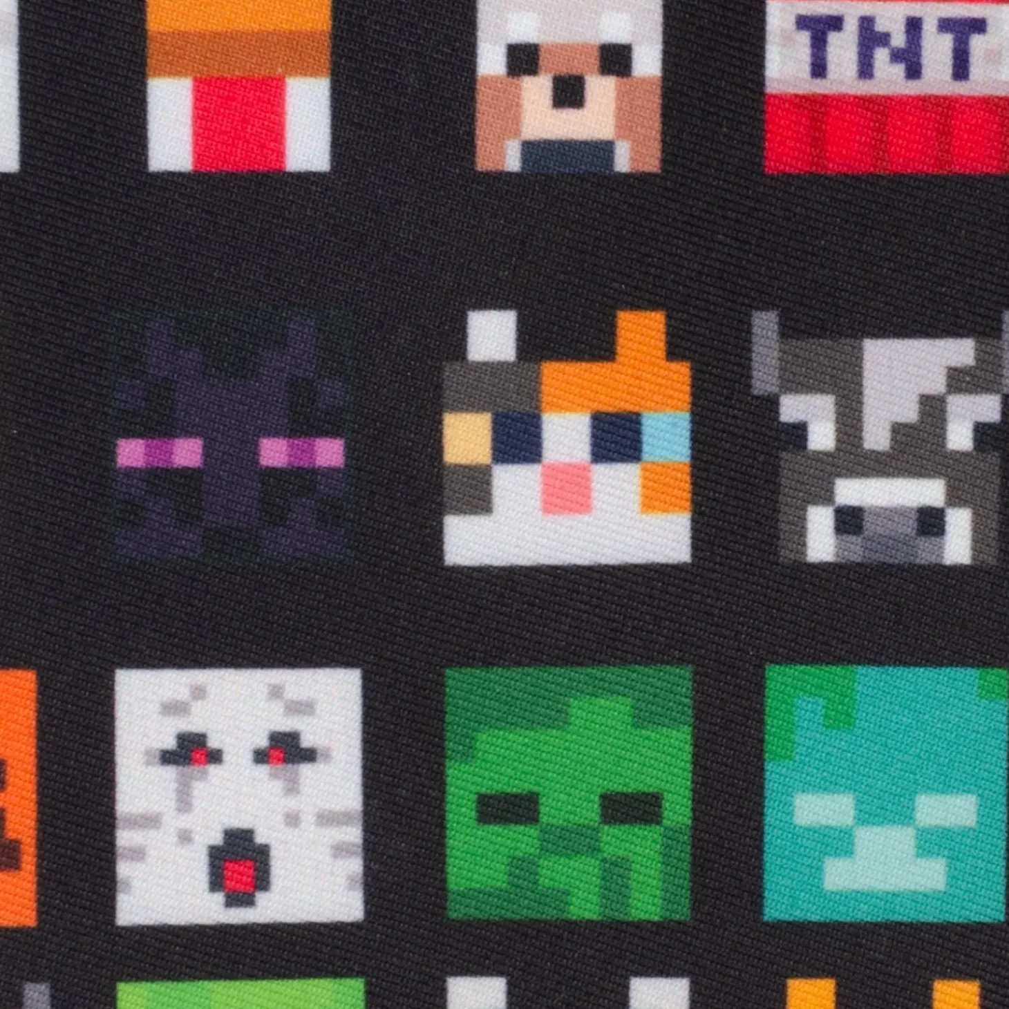 Minecraft Character Black Men's Tie