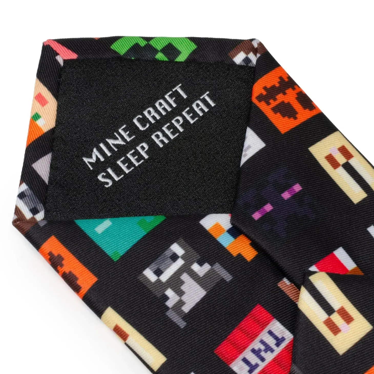Minecraft Character Black Men's Tie