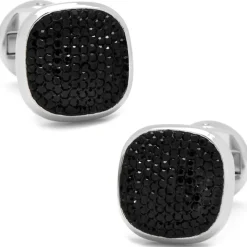 Ox and Bull Trading Co. Mixed Pave Crystal and Onyx Stud Set