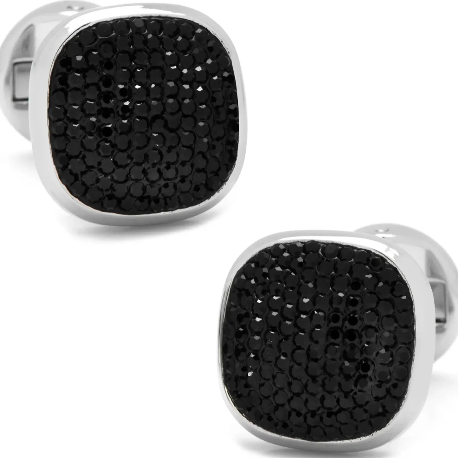 Ox and Bull Trading Co. Mixed Pave Crystal and Onyx Stud Set