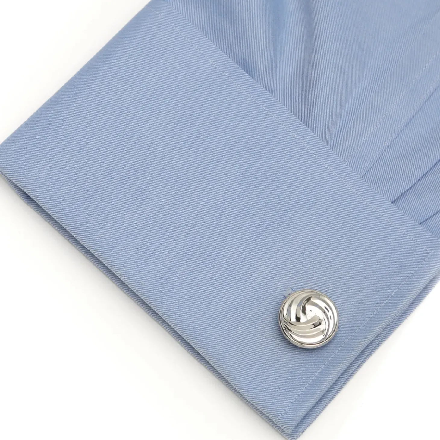 Ox and Bull Trading Co. Modern Knot Sterling Silver Cufflinks and Stud Set