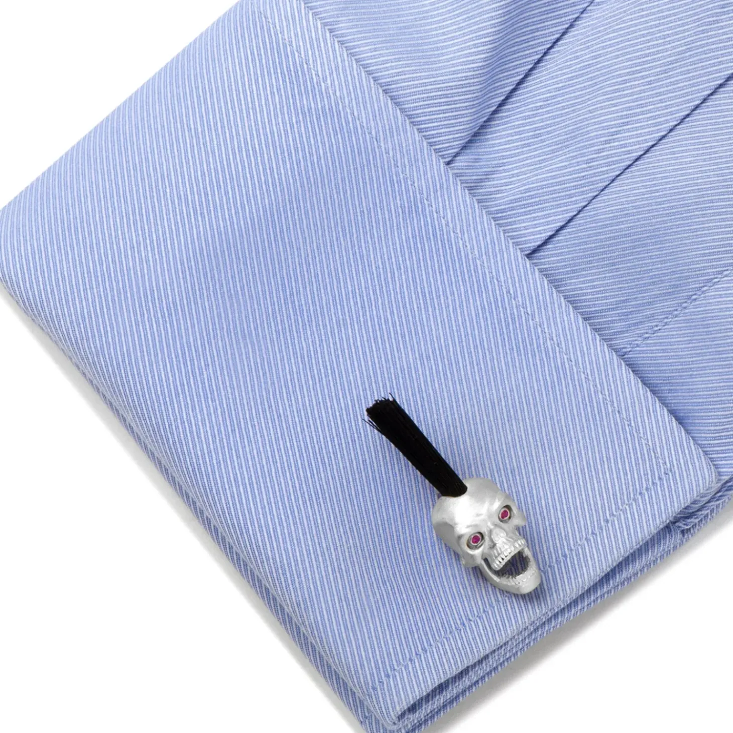 Deakin & Francis Mohican Skull Cufflinks with Ruby Eyes