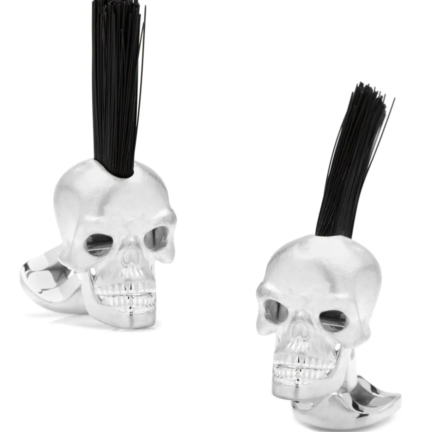Deakin & Francis Mohican Skull Cufflinks with Ruby Eyes