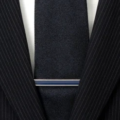 Ox and Bull Trading Co. Navy Enamel Inlaid Tie Clip