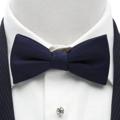 Ox and Bull Trading Co. Navy Silk Bow Tie