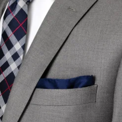 Ox and Bull Trading Co. Navy Silk Pocket Square
