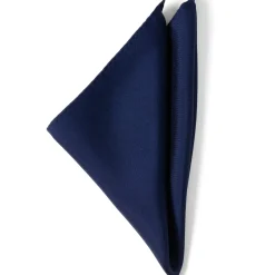 Ox and Bull Trading Co. Navy Silk Pocket Square