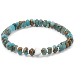 Tateossian Nepal Nugget Beaded Bracelet With Blue Jasper