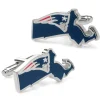 NFL New England Patriots State Shaped Cufflinks