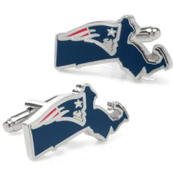 NFL New England Patriots State Shaped Cufflinks