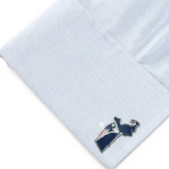 NFL New England Patriots State Shaped Cufflinks