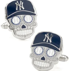 MLB New York Yankees Sugar Skull Cufflinks