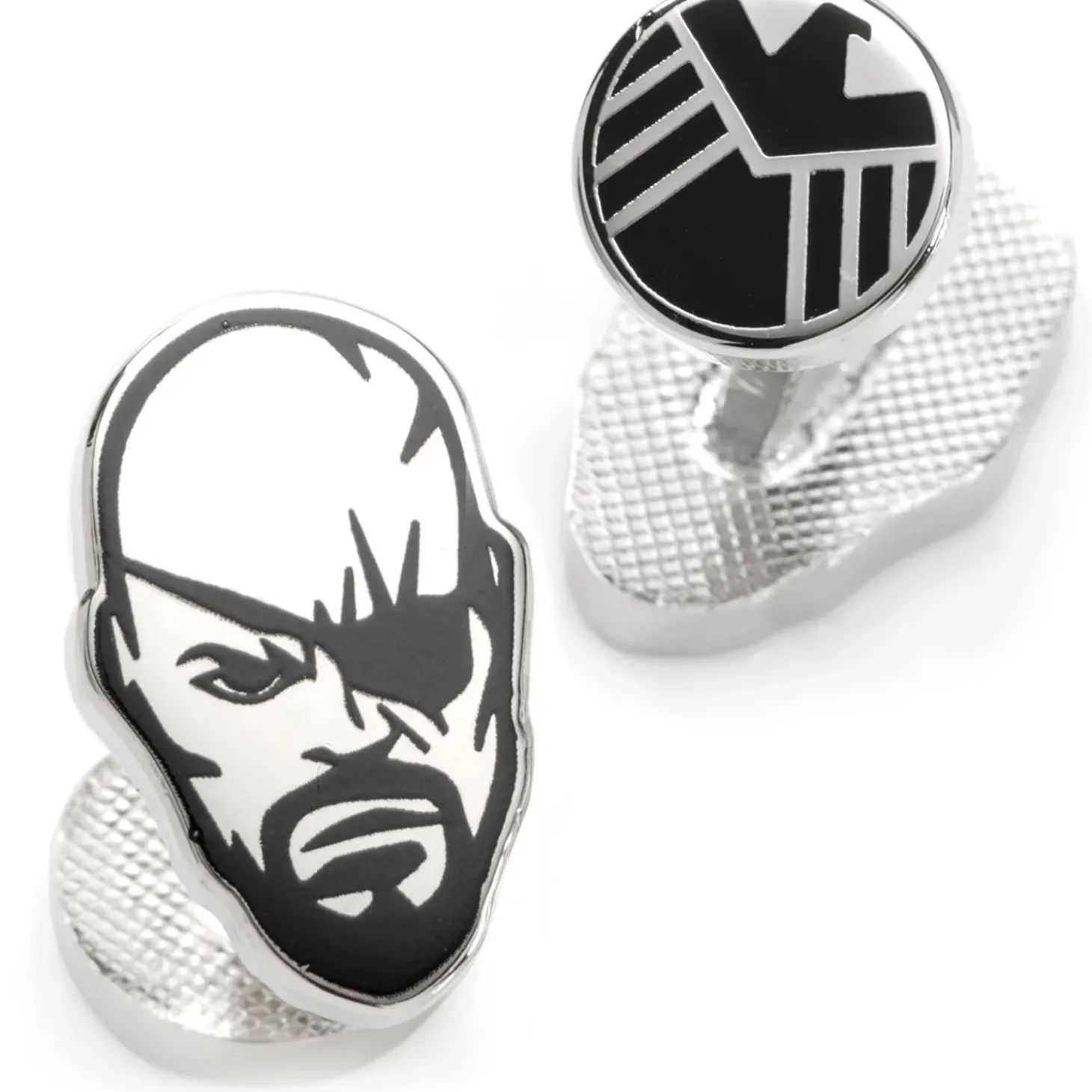 Marvel Nick Fury Silver Cufflinks