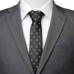 Disney Nightmare Before Christmas Black Gray Men's Tie