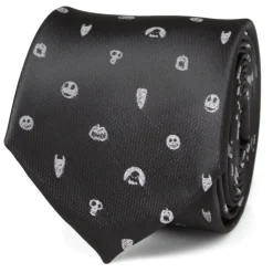 Disney Nightmare Before Christmas Black Gray Men's Tie