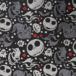 Disney Nightmare Before Christmas Black Gray Pattern Men's Tie
