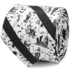 Disney Nightmare Before Christmas Stripe Black Men's Tie